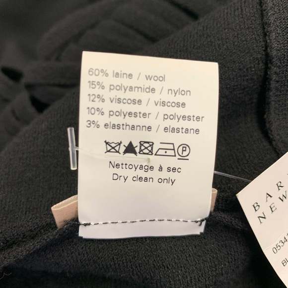 ALAIA Black Wool Blend Fringe Trim Mini Dress - Picture 6 of 6